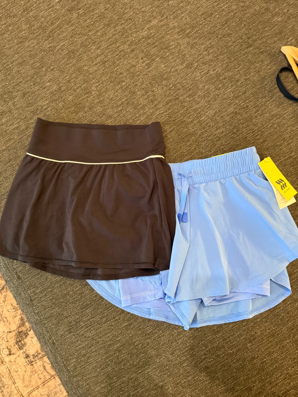 All in motion girls size 8 Light Blue Athletic Shorts & black skirtBuilt-In Line